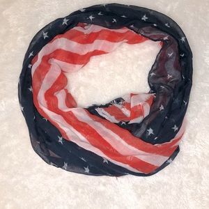Mossimo American Flag Fringe Scarf